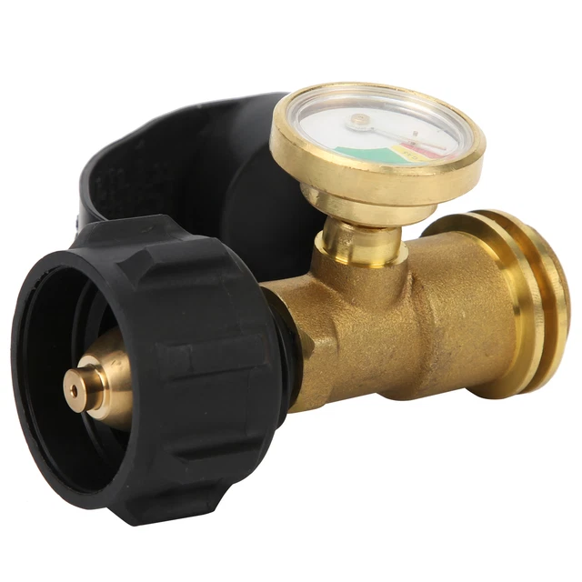 TYPE1 BRASS OUTDOOR Tank Adapter Gas Cylinder Pressure Gauge With US