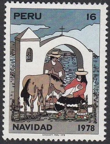 Peru 639 1978 Weihnachten Cristhmas Fauna Horse MNH