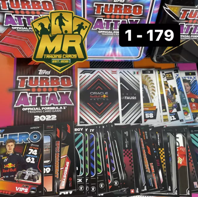 Topps Turbo Attax Formula 1 F1 2022 # Basis Karten zum auswählen # 1 - 179