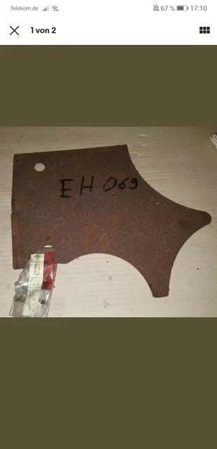 PZ Zweegers Fahr Maishäcksler Platte Gegenschneide EH069