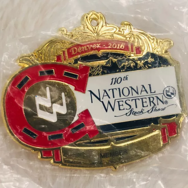 2016 Denver National Western Stock Show Rodeo Member Souvenir Lapel Pin Badge