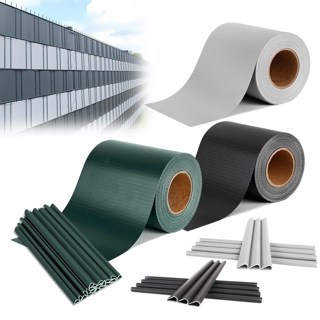 Sichtschutzstreifen Für Zäune – 35 M Rolle, PVC, Cremefarben, Wind- Und Blickdicht
