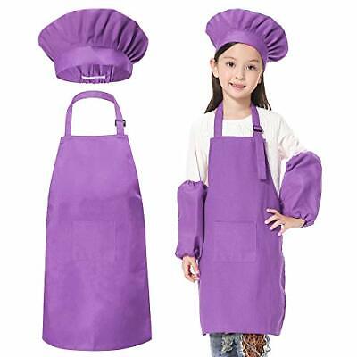 Set costume da cuoco per bambini e bambine con cappello, maniche e (R9U)