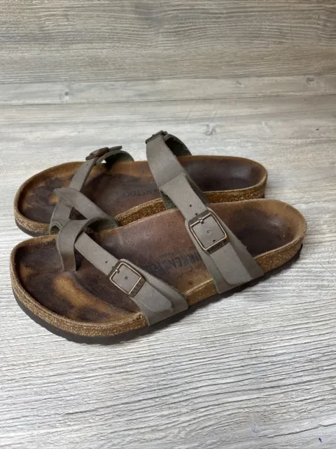 Birkenstock Mayari Sandals Faux Leather Mocha Brown Women’s Size US 7.5 EU38