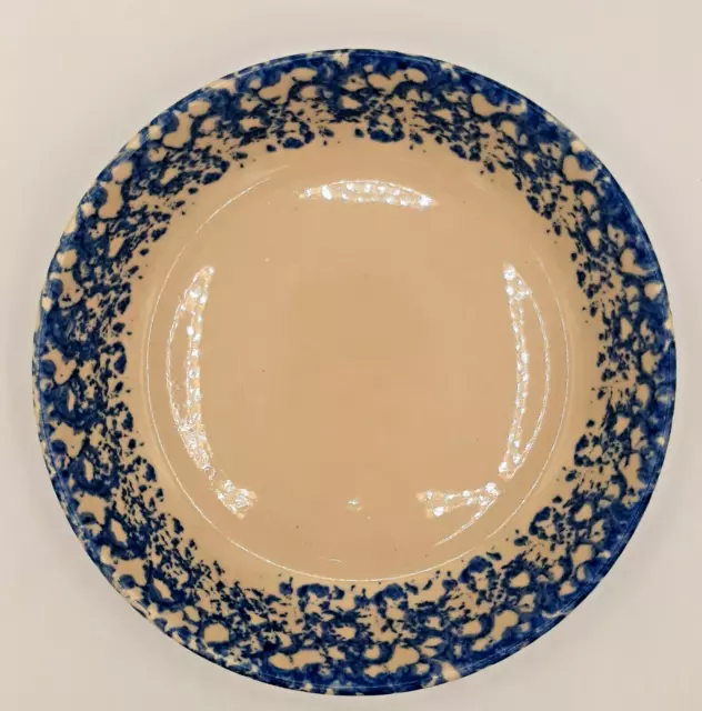 Roseville Spongeware Pottery Blue Bowl Gerald Henn
