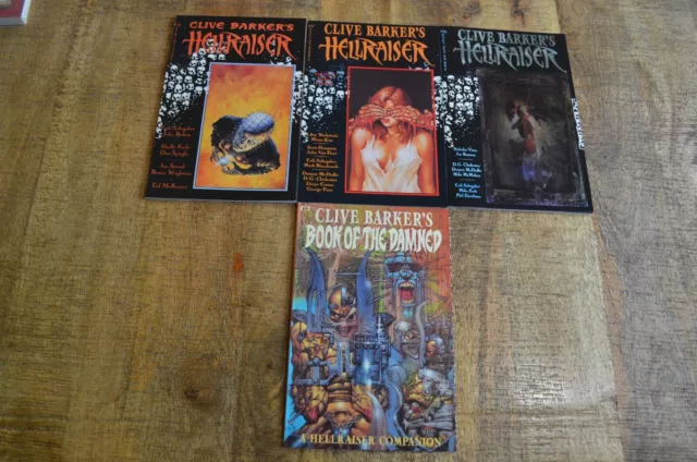Clive Barker Hellraiser #1 8 9 Book of the Damned Epic Comics Lot of 3 NM 9.4
