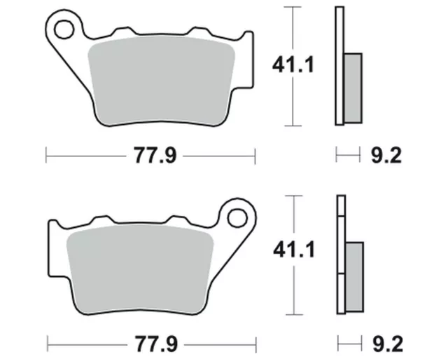 Garnitures de frein TRW MCB672EC pour Beta 125 Jonathan 99- (arrière)