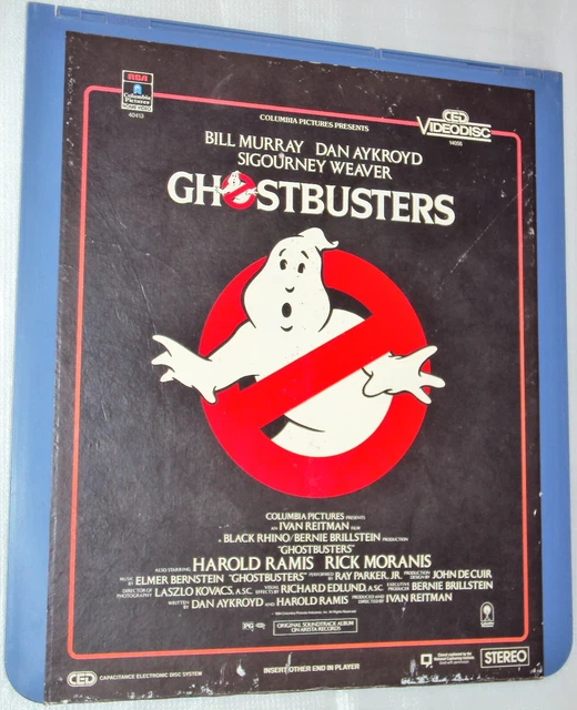 GHSOTBUSTERS CED SelectaVision RCA VideoDisc