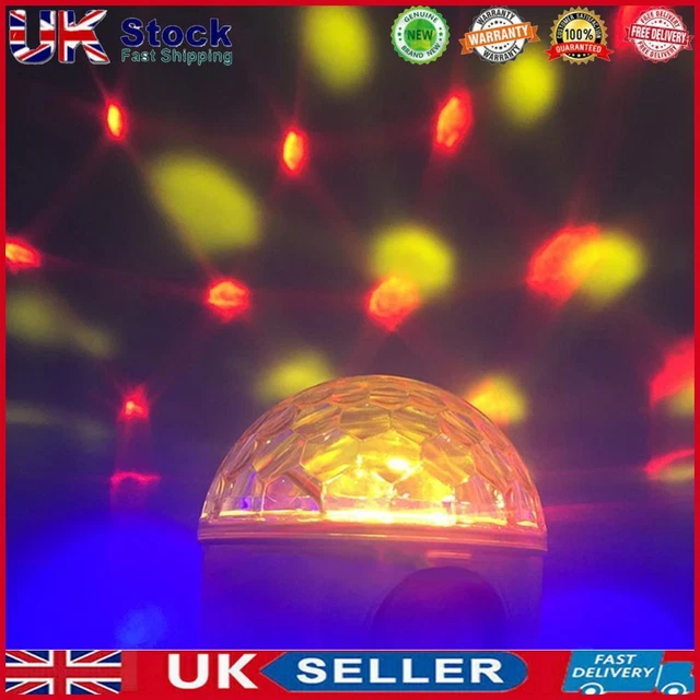 Rotating LED Night Lamp USB Disco Stage Party Ball Light (White)