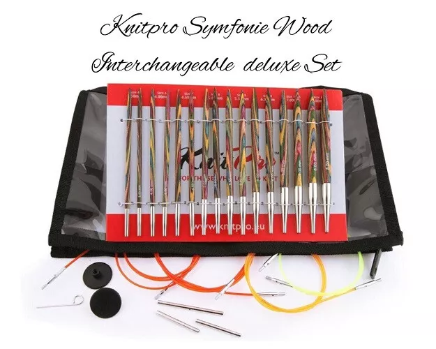KnitPro Symfonie Circular ICN  Deluxe wood Interchangeable Knitting Needles SET