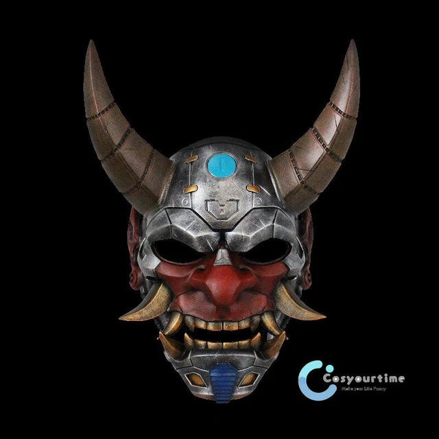 2023 Japanese Hannya Prajna Devil Demon Mask Resin Headdress Helmet Party Prop