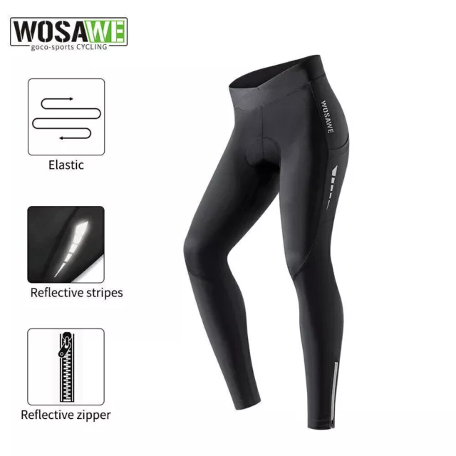 WOSAWE WOMEN'S CYCLING Pants Gel Padded Bike Tights Reflective Breathable  Ladies $52.20 - PicClick AU