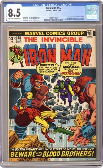 Iron Man #55 CGC 8.5 1973 4122758001 1st app. Thanos