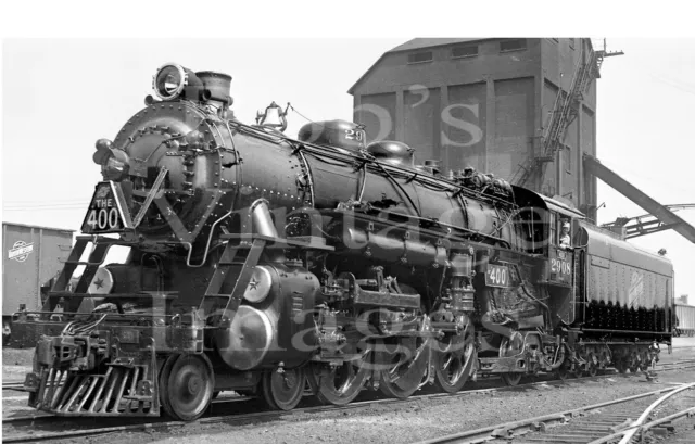 Chicago North Western 400 CNW 2908 photo Steam railroad train 4-6-2 Pacific 2