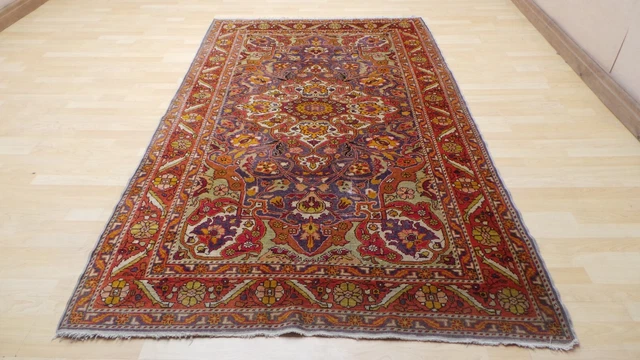 PERSAIN CARPET RUG HAND MADE Oriental Wool Vintage Bakhtiari 8ft x 4ft 10"