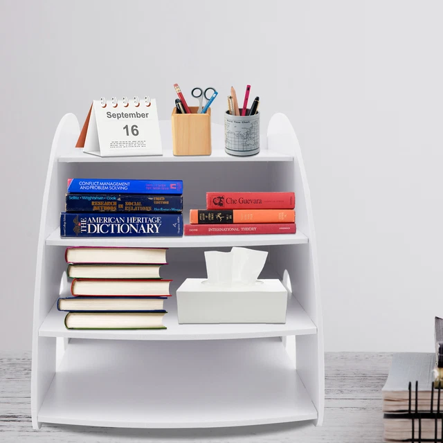 4 Layer Büro Dokumentenhalter Schreibtisch Organizer Briefablage Briefsortierer