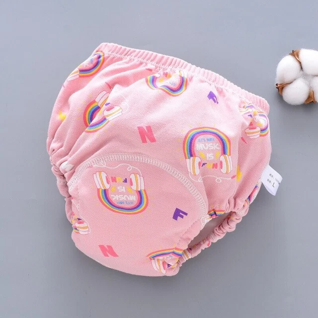 Reusable Baby Training Waterproof Pants Cloth Infant Diaper Nappies M - Size