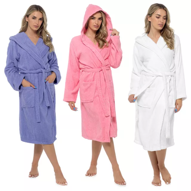 Luxury Egyptian Cotton Bath Robe Towelling Dressing Gown Terry Towel Soft