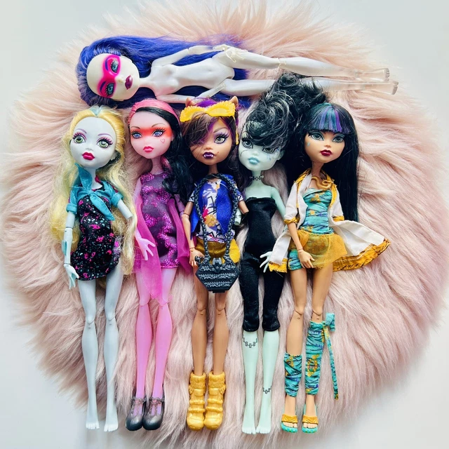 MONSTER HIGH DOLL Bundle Lot Draculaura Frankie Cleo Lagoona Clawdeen