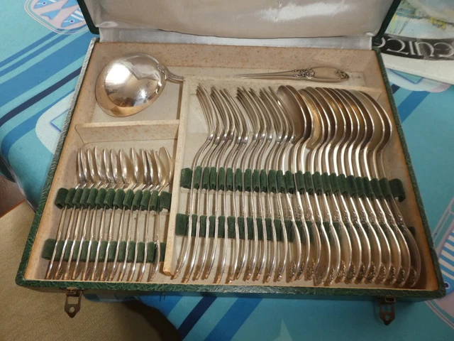 Ancienne Ménagère Métal Argenté Art Déco Orfèvre François Fr