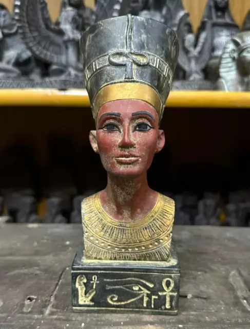 Rare Ancient Egyptian Antiquities Statue Bust Of Nefertiti Queen Of Egypt BC