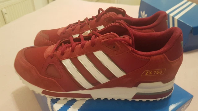 Adidas ZX 750 Originals -IF8410- burgund-weiss Gr. 48 2/3 NEU OVP TOPRARITÄT
