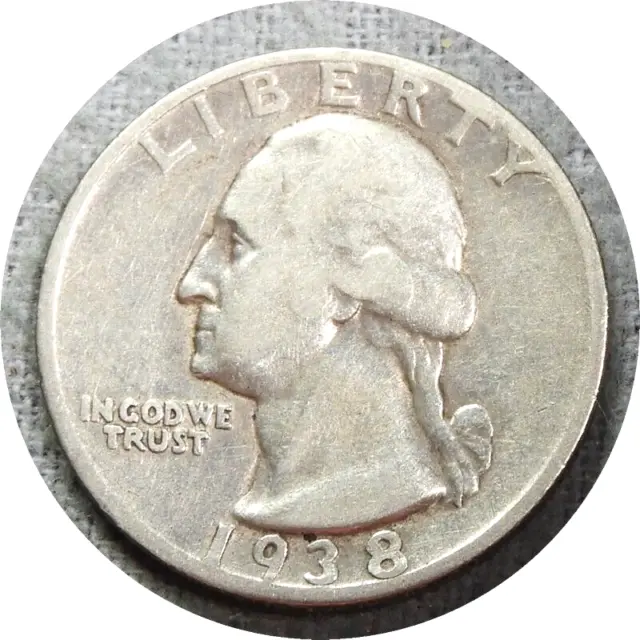 elf Quarter Dollar Washington 1938 S