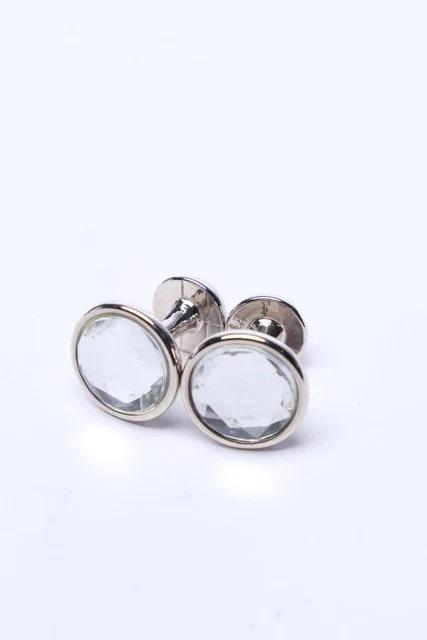 Manschettenknöpfe 1 Paar silber Accessoire schlicht glänzend