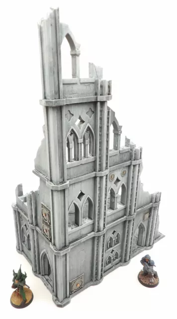 Imperial gothic ruin scifi tabletop wargaming terrain scenery painted