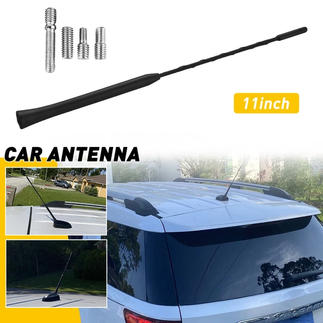 thumbnail interactive-video image 1 of 15" Black Stainless Steel Antenna Mast For Toyota Tundra 2000-2020 – AM/FM, Easy Install 1 of 6