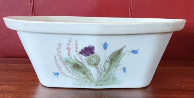 Buchan Thistle Ware Oval Serving Dish 3- qt Stoneware Portobello Scotland