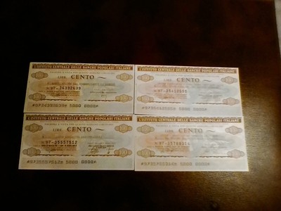 BANCHE POPOLARI ITALIANE MINIASSEGNI IST CEN N. 4 EMISSIONI LOTTO ML1151 