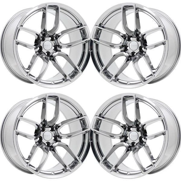 20& DODGE CHALLENGER PVD Bright Chrome Wheels-C Rims Factory OEM 2641 ...
