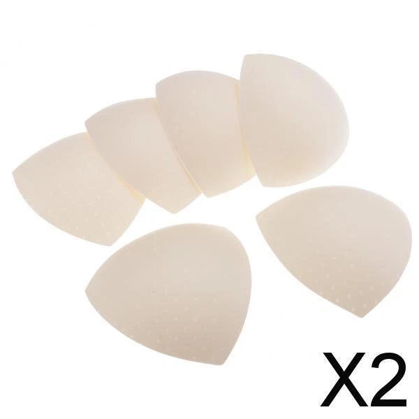 2x 3 pares de almohadillas de inserción de sujetador triangular para mujer compatibles con