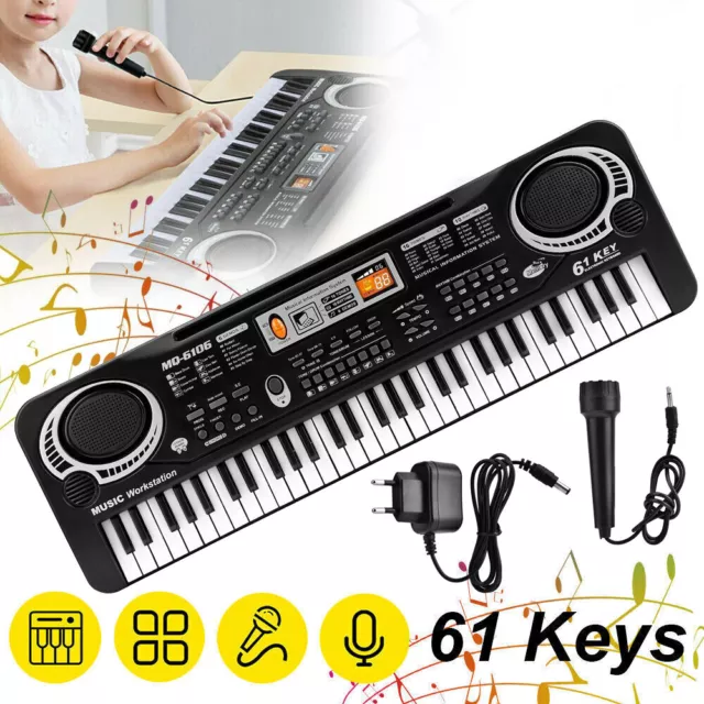 61 Tasten Digital Keyboard Klavier Klavier Elektro Klaviertastatur Kinder Geschk