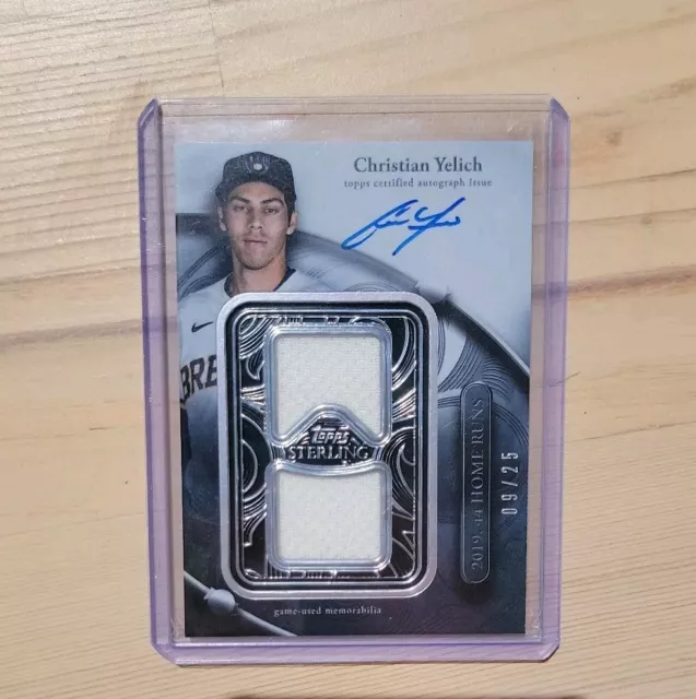 2024 TOPPS STERLING Baseball Christian Yelich 25/25 patch d'occasion brasseurs automobiles EUR
