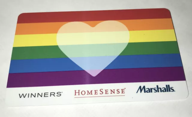 Rainbow Heart Gift Card Winners Homesense Marshalls Canada No Value New