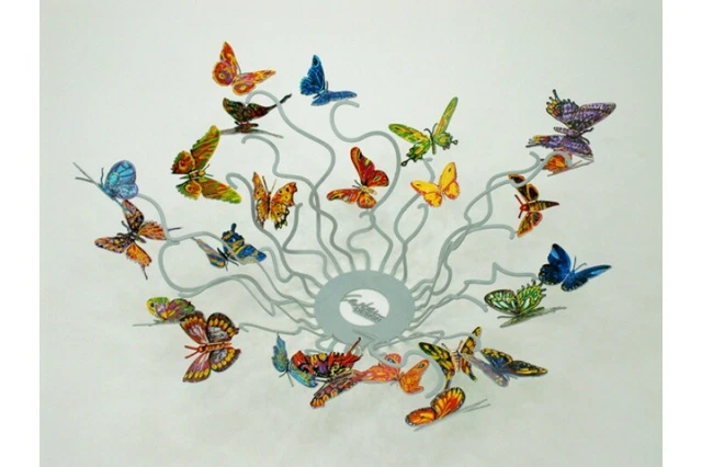 David Gerstein Objeto de Arte Pop MARIPOSAS PARA SIEMPRE CUENCO Metal Escultura Moderna
