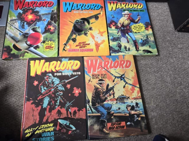 5 Vintage Warlord Annuals