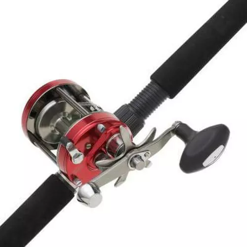 New Abu Garcia Ambassadeur 7000 Round Reel and Fishing Rod Combo 7 ft MH