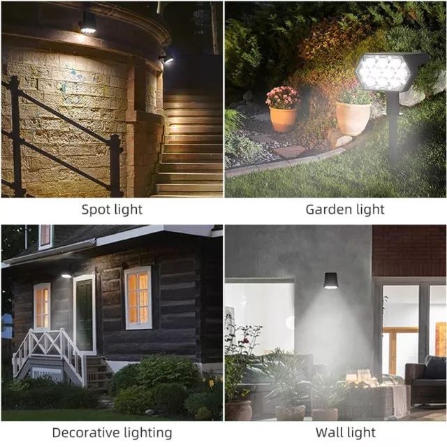 Solar Spot Lights 92 LED Garden Outdoor Pathway Lawn Fence Lamp Spotlight Light 3