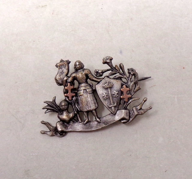 Broche Ancienne Cigogne D'Alsace – Symbole Patriotique Avec Croix De Lorraine – Vintage