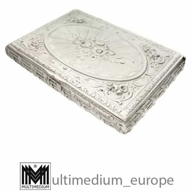 Jugendstil 800 Silber Schnupftabak Dose Tabatiere Schatulle snuff box 2