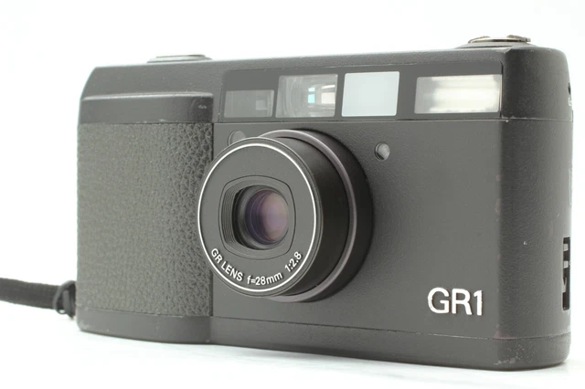 LCD Works!【 Near MINT 】Ricoh GR1 Black Point & Shoot 35mm Film Camera From JAPAN