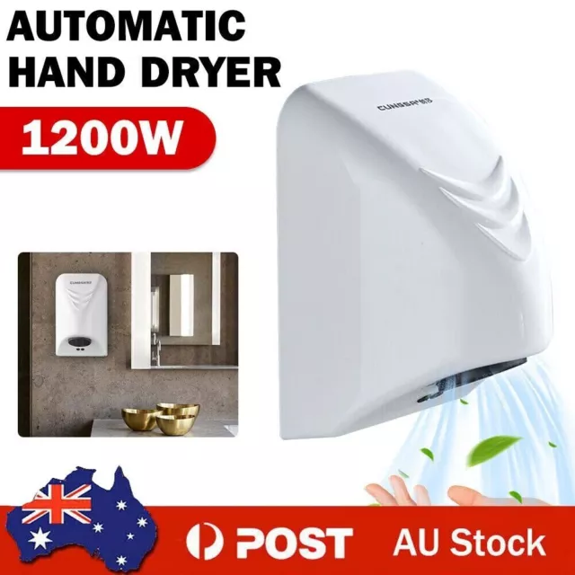 1200W Automatic Hand Dryer Super Powerful Washroom Bathroom Wall Mounted