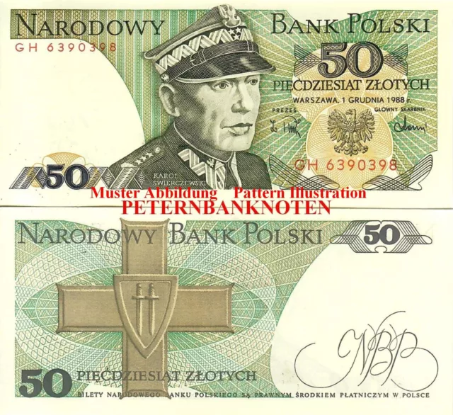 POLEN / POLAND  50 Zlotych  1988 Unc P. 142c  675# Kassenfrisch..