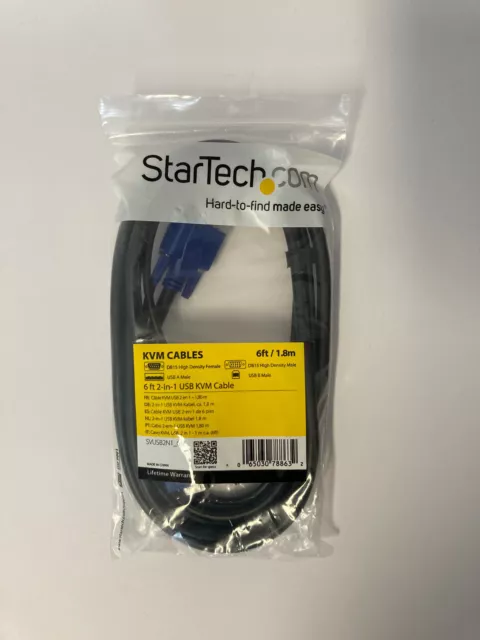 StarTech.com 1,8m USB VGA KVM 2-in-1 Kabel für KVM Switch