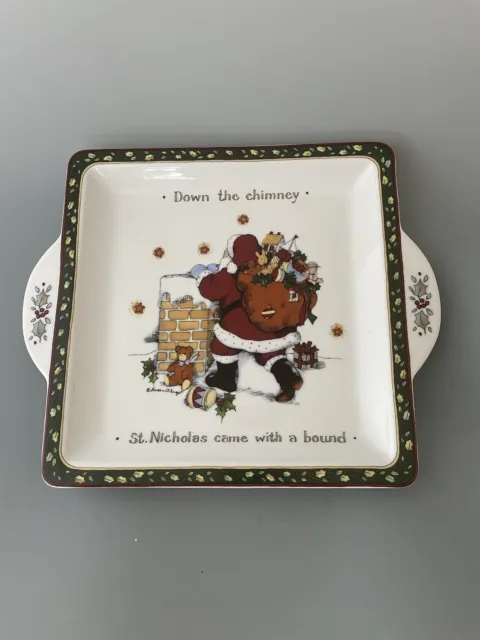 A Christmas Story Portmeirion Studio Susan Winget Square Handled Serving Platter