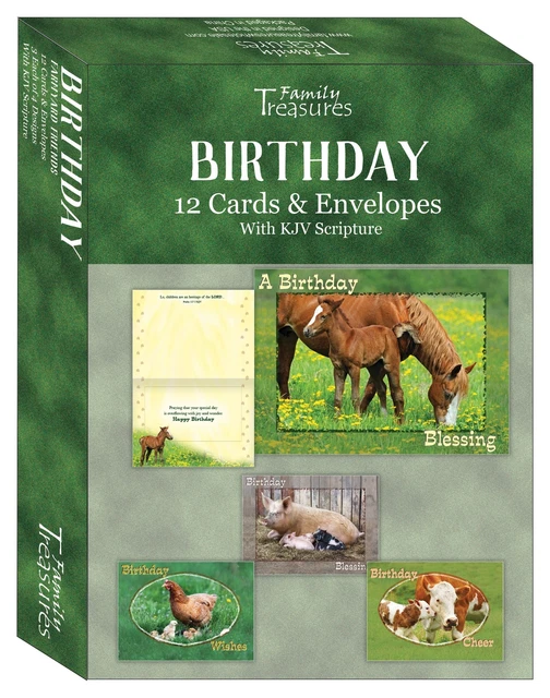 Card-Boxed-Birthday-Farmyard Friends (Box Of 12)