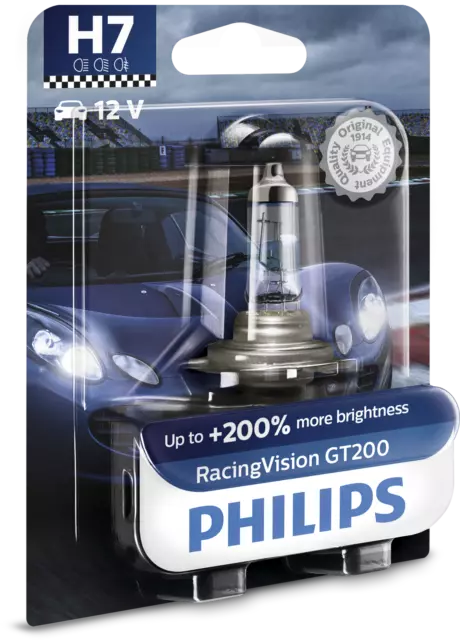 H7 Racing Vision PHILIPS GT200 Rally Lampe 12972 Leuchte KFZ 12V Abblendlicht